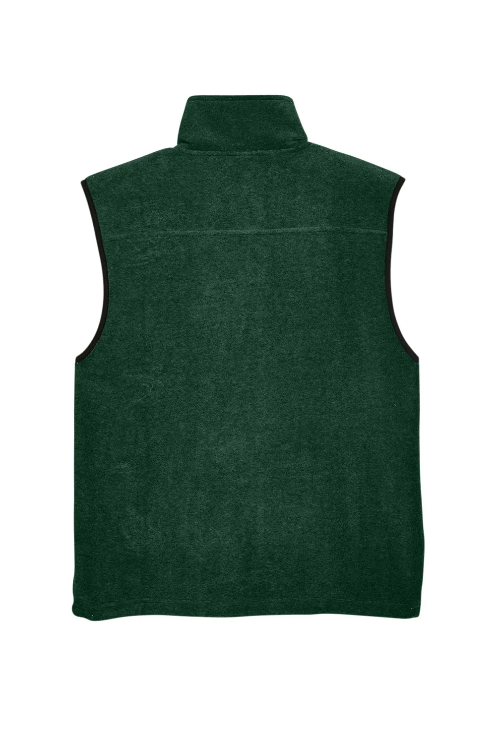 Harriton Mens Pill Resistant Fleece Full Zip Vest - Hunter Green