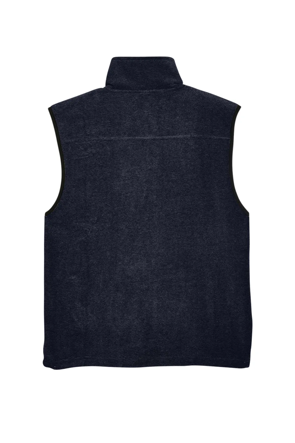 Harriton Mens Pill Resistant Fleece Full Zip Vest - Navy Blue
