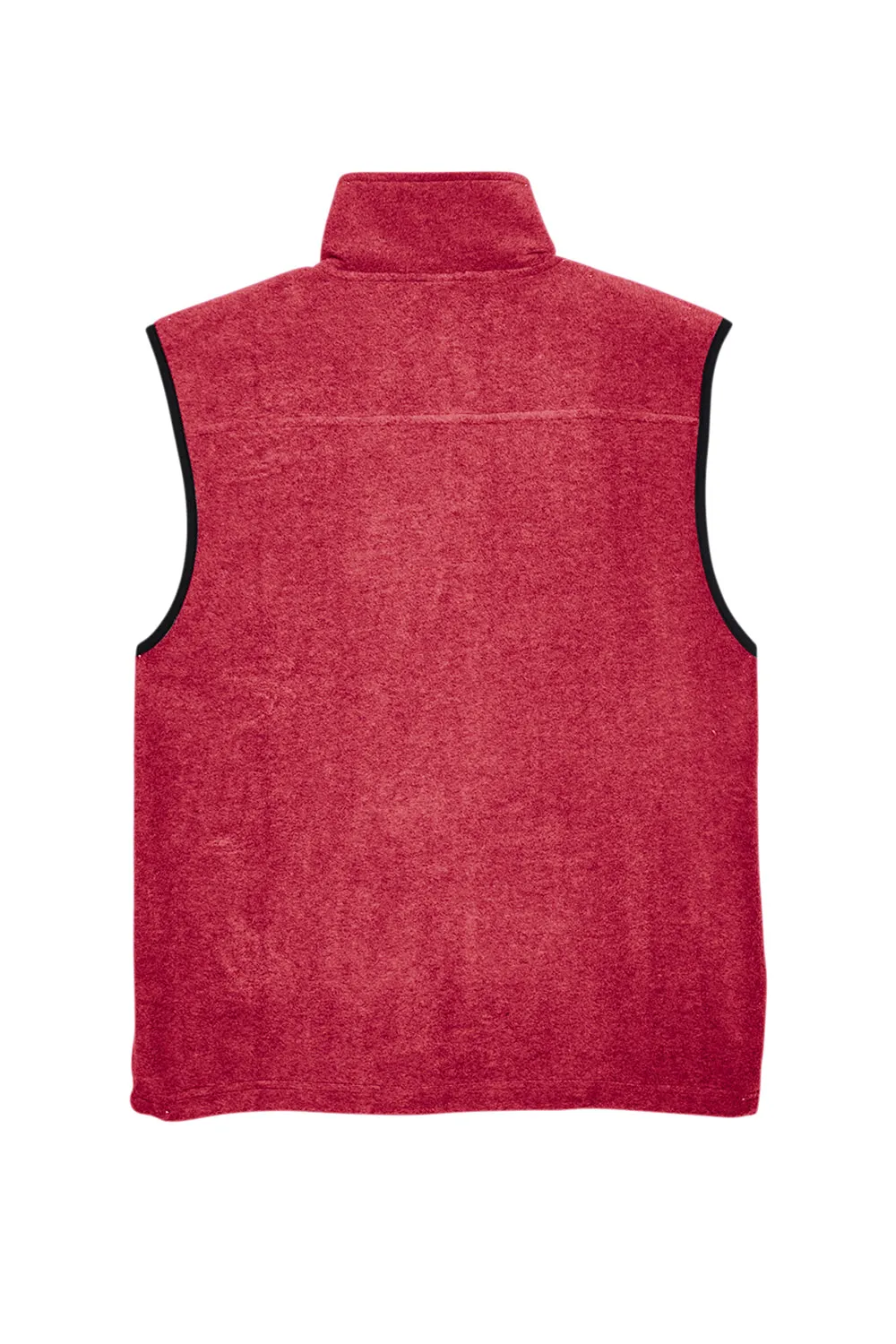Harriton Mens Pill Resistant Fleece Full Zip Vest - Red