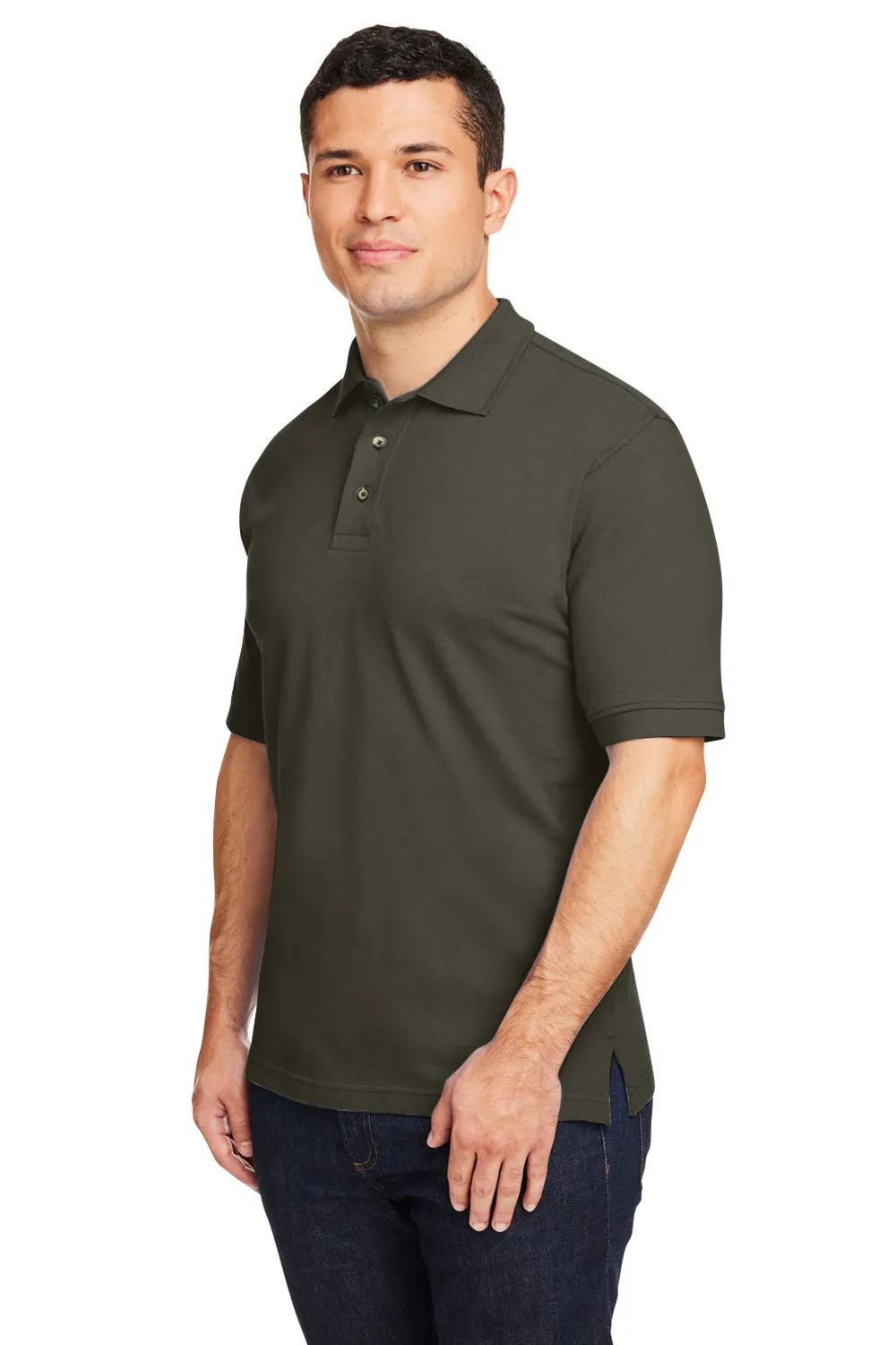 Harriton Mens Short Sleeve Polo Shirt - Black
