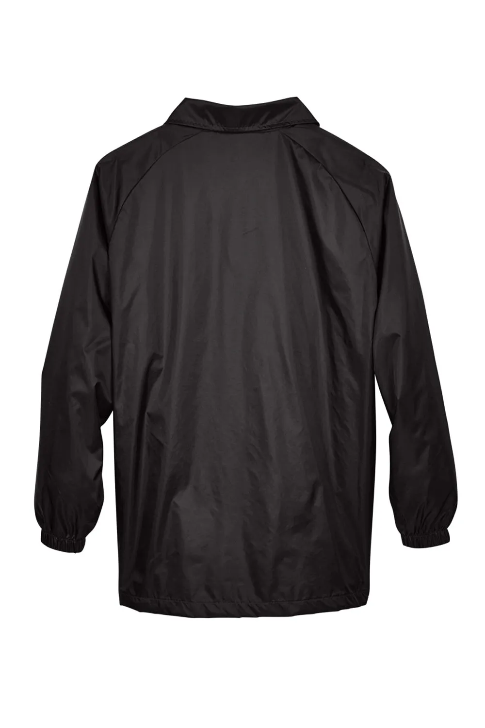 Harriton Mens Wind & Water Resistant Snap Down Staff Jacket - Black
