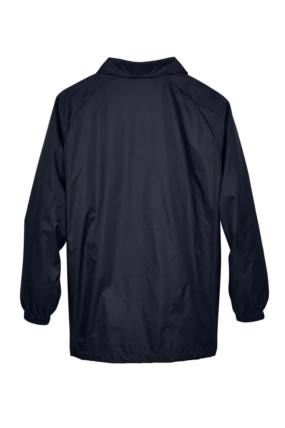 Harriton Mens Wind & Water Resistant Snap Down Staff Jacket - Navy Blue