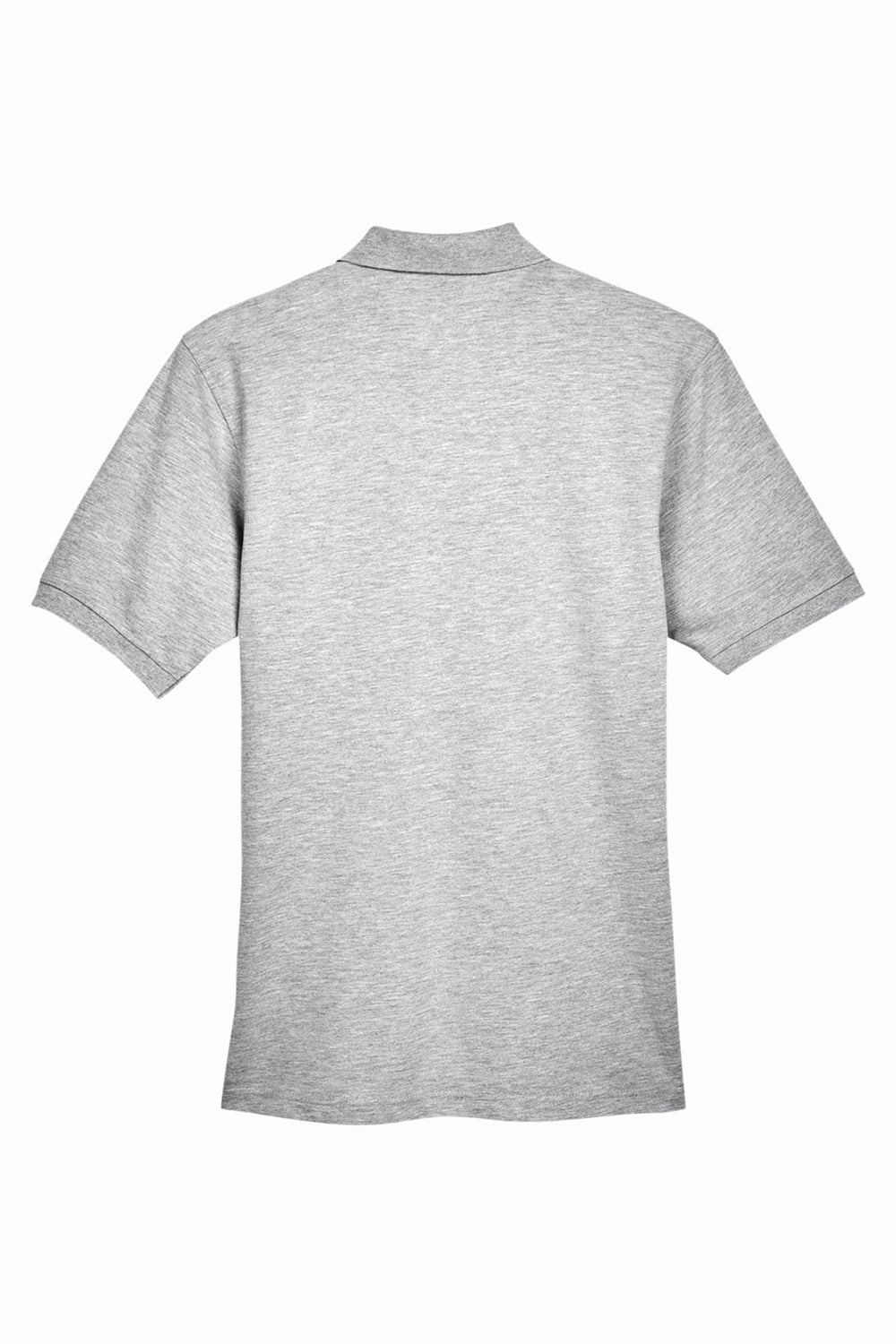 Harriton Mens Easy Blend Wrinkle Resistant Short Sleeve Polo Shirt - Heather Grey