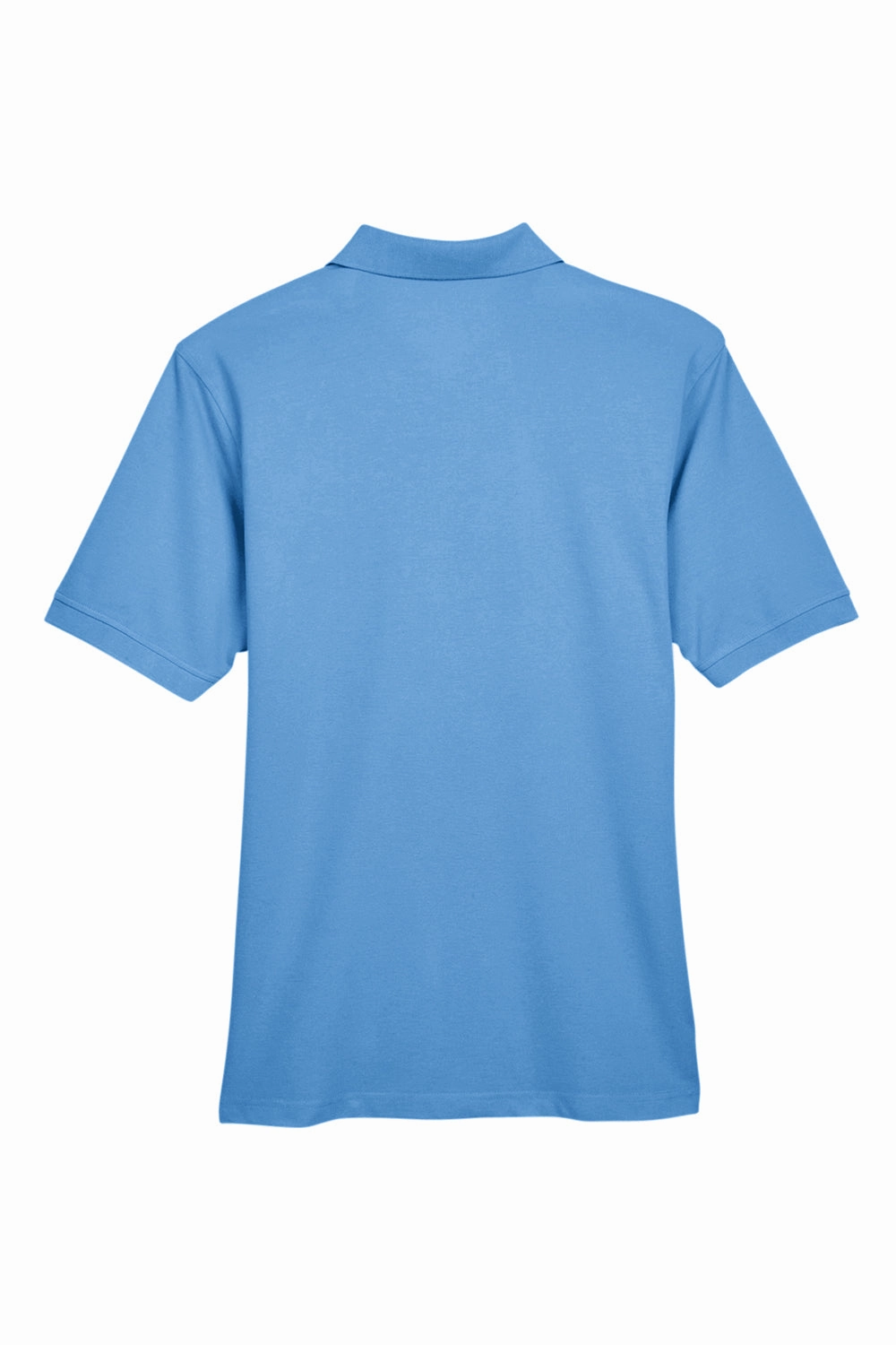 Harriton Mens Easy Blend Wrinkle Resistant Short Sleeve Polo Shirt - Light College Blue
