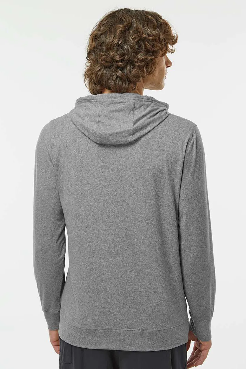 Holloway Mens Eco Revive Ventura Moisture Wicking Hooded Sweatshirt Hoodie - Heather Grey