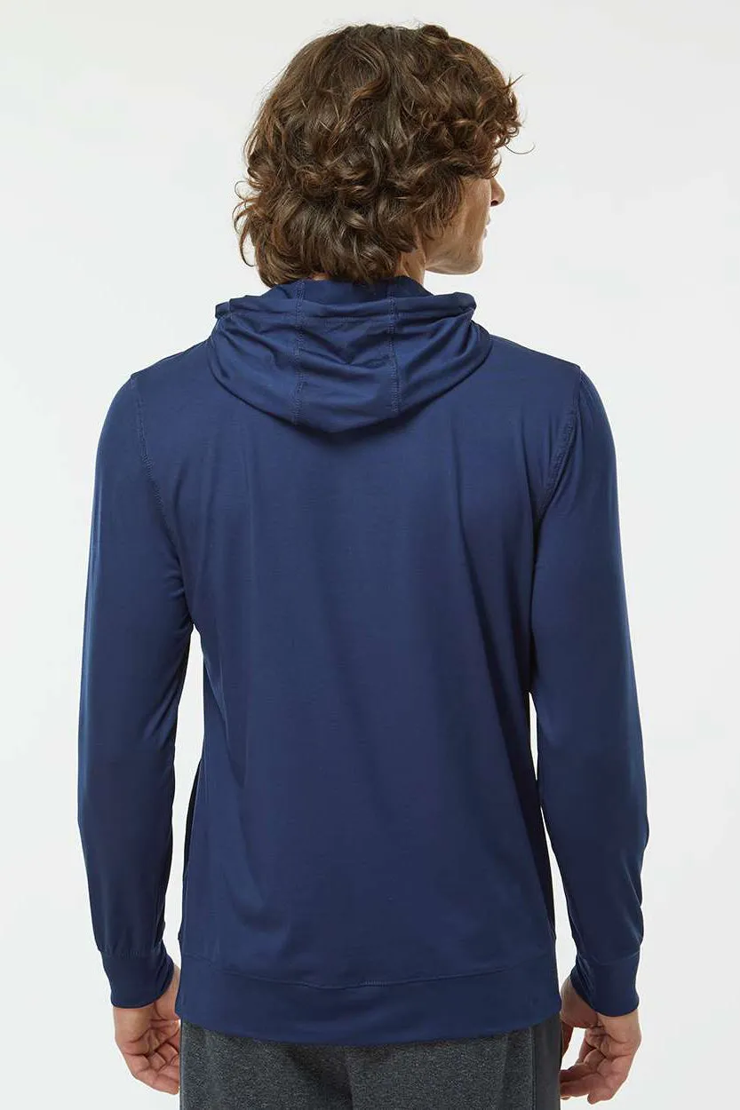 Holloway Mens Eco Revive Ventura Moisture Wicking Hooded Sweatshirt Hoodie - Navy Blue