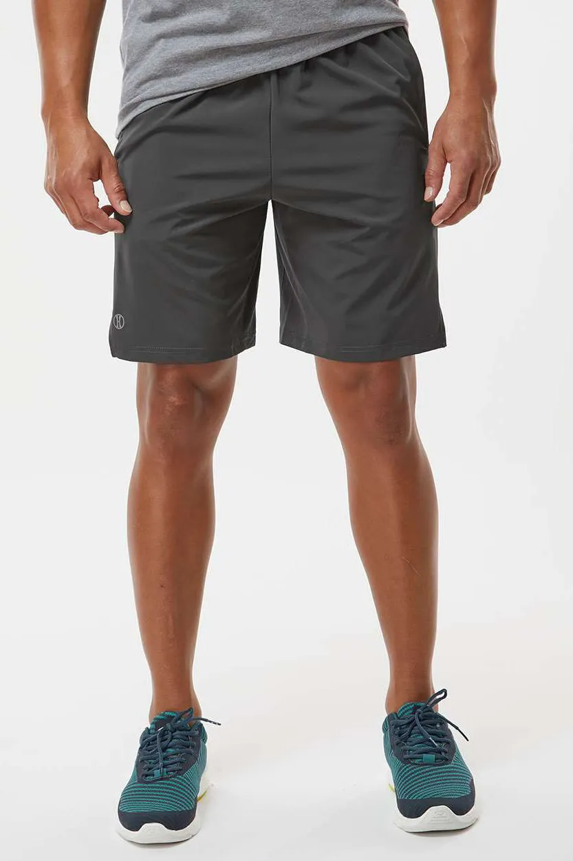 Holloway Mens Moisture Wicking Weld Shorts w/ Pockets - Carbon Grey