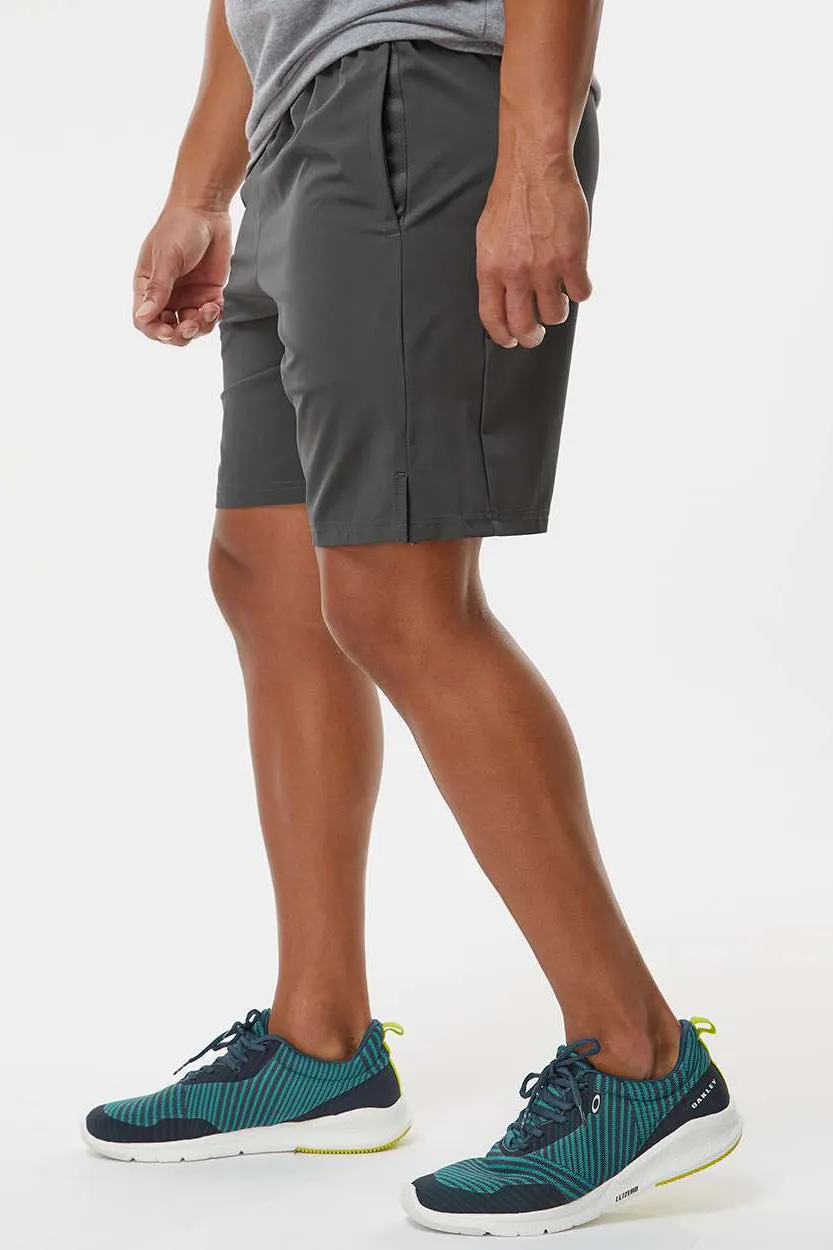 Holloway Mens Moisture Wicking Weld Shorts w/ Pockets - Carbon Grey