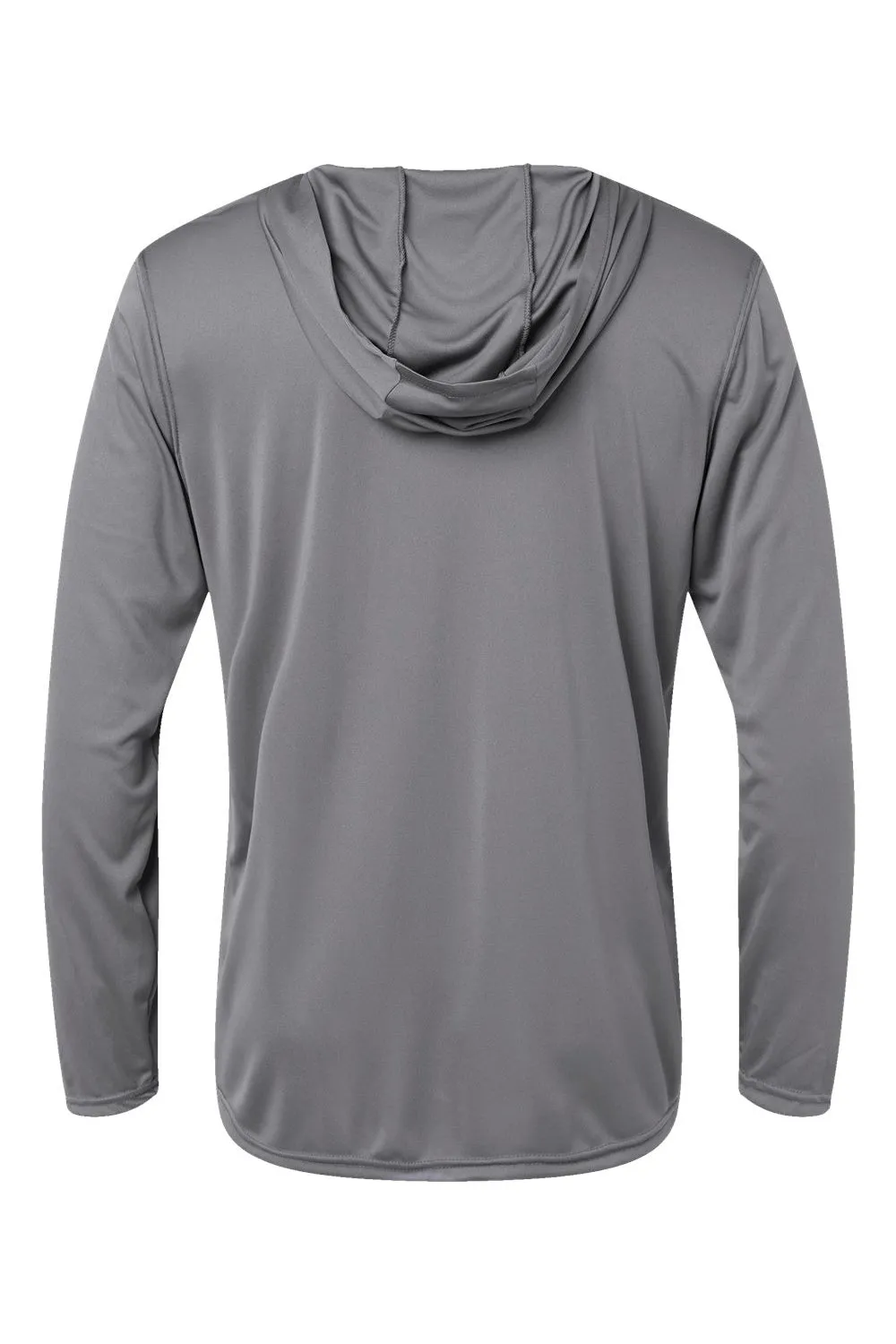 Holloway Mens Momentum Moisture Wicking Hooded Long Sleeve T-Shirt Hoodie - Graphite Grey