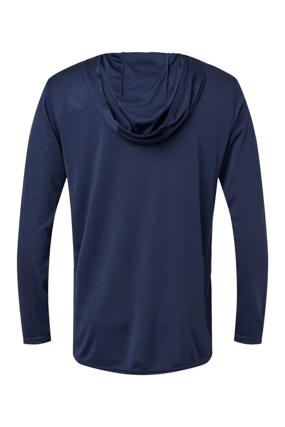 Holloway Mens Momentum Moisture Wicking Hooded Long Sleeve T-Shirt Hoodie - Navy Blue