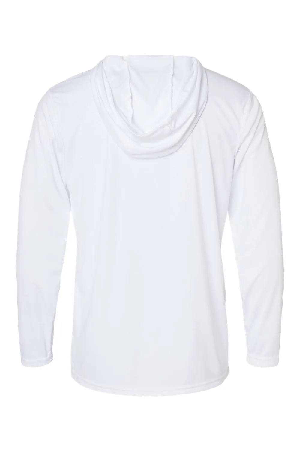 Holloway Mens Momentum Moisture Wicking Hooded Long Sleeve T-Shirt Hoodie - White