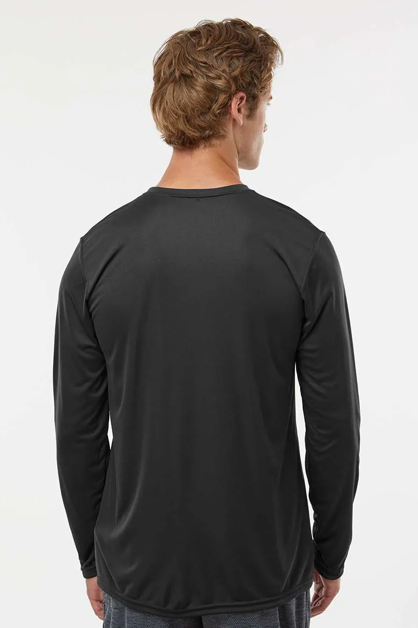 Holloway Mens Momentum Moisture Wicking Long Sleeve Crewneck T-Shirt - Black