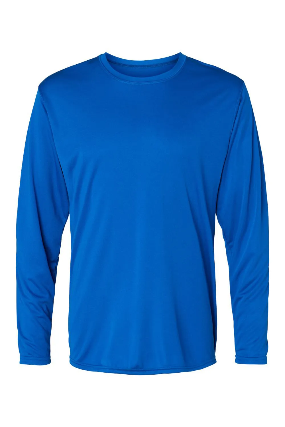 Holloway Mens Momentum Moisture Wicking Long Sleeve Crewneck T-Shirt - Royal Blue