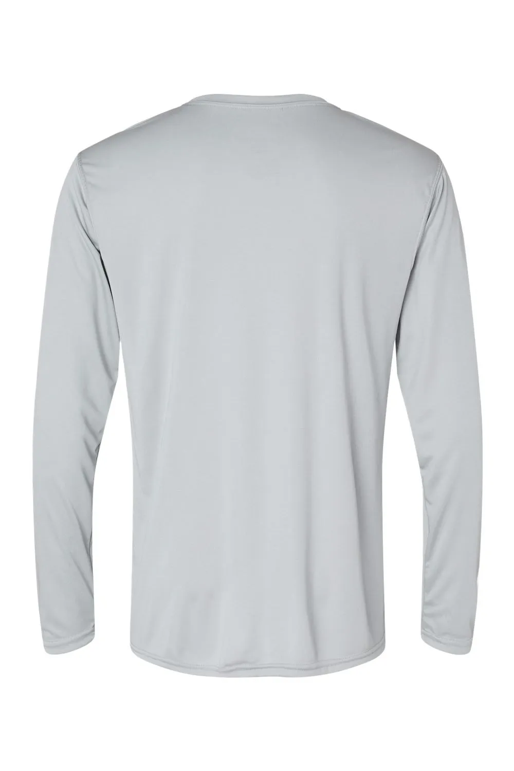 Holloway Mens Momentum Moisture Wicking Long Sleeve Crewneck T-Shirt - Silver Grey