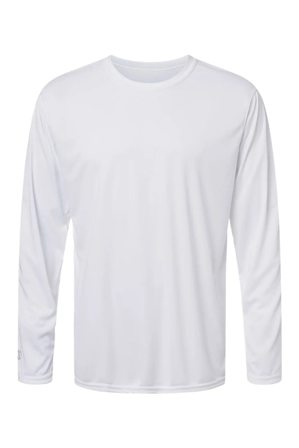 Holloway Mens Momentum Moisture Wicking Long Sleeve Crewneck T-Shirt - White