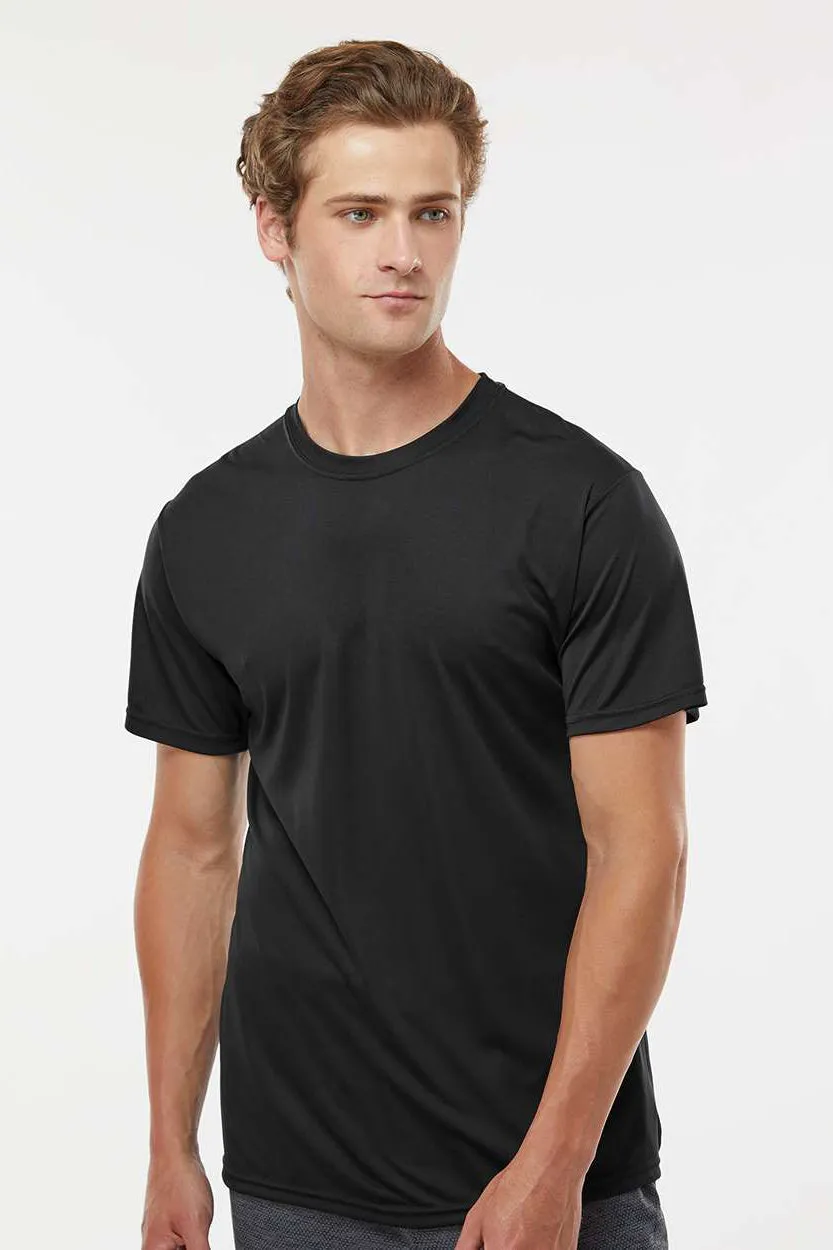 Holloway Mens Momentum Moisture Wicking Short Sleeve Crewneck T-Shirt - Black