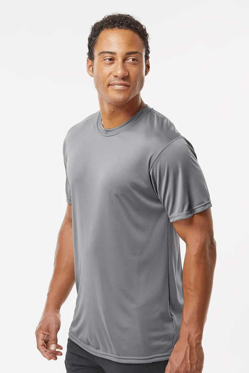 Holloway Mens Momentum Moisture Wicking Short Sleeve Crewneck T-Shirt - Graphite Grey
