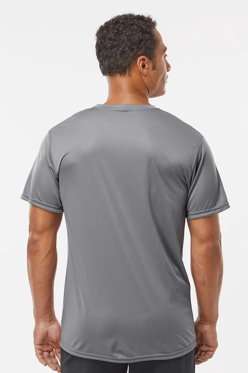 Holloway Mens Momentum Moisture Wicking Short Sleeve Crewneck T-Shirt - Graphite Grey