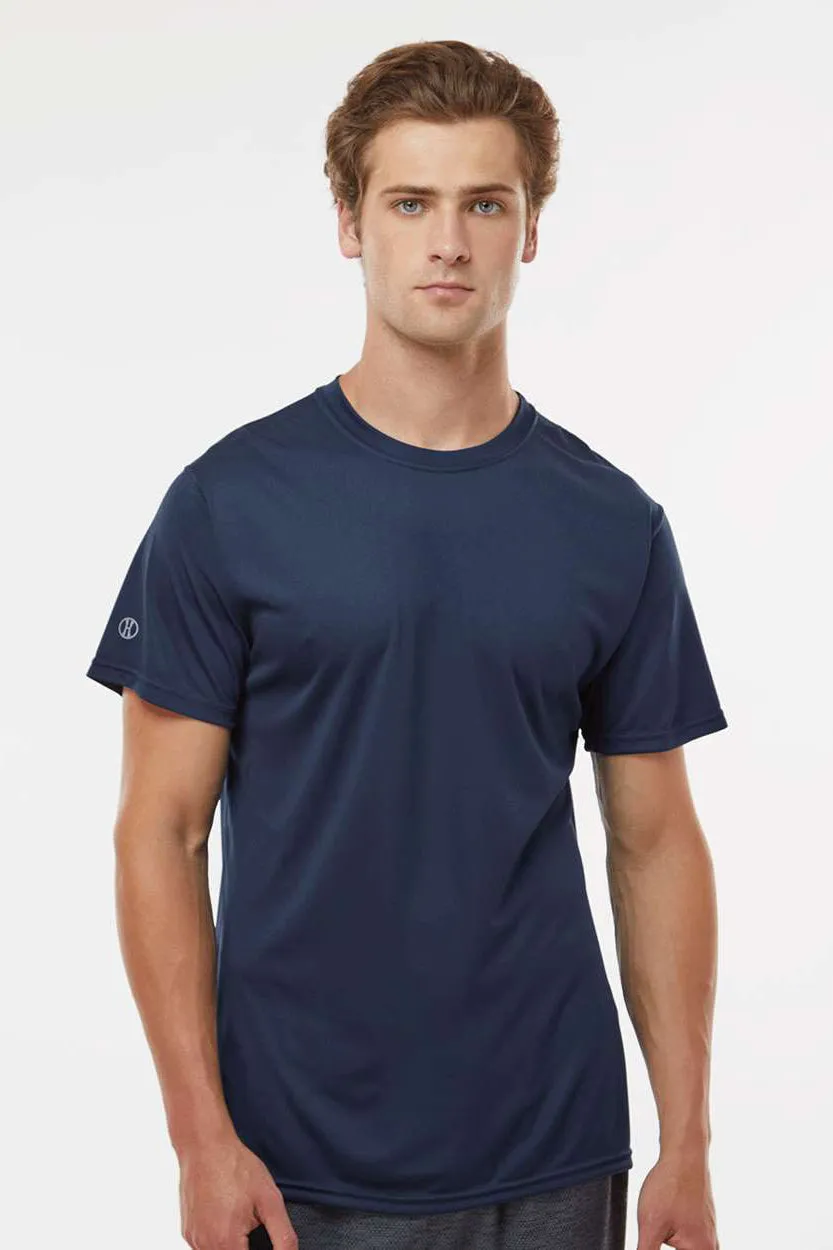 Holloway Mens Momentum Moisture Wicking Short Sleeve Crewneck T-Shirt - Navy Blue