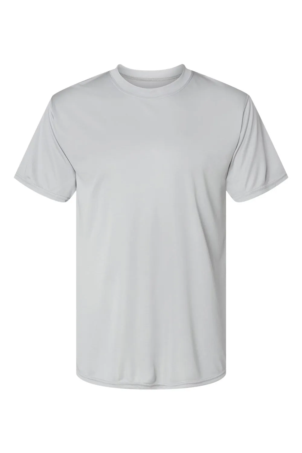 Holloway Mens Momentum Moisture Wicking Short Sleeve Crewneck T-Shirt - Silver Grey