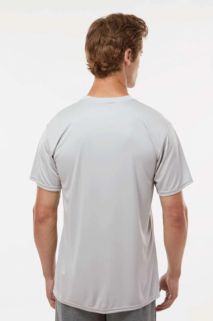 Holloway Mens Momentum Moisture Wicking Short Sleeve Crewneck T-Shirt - Silver Grey