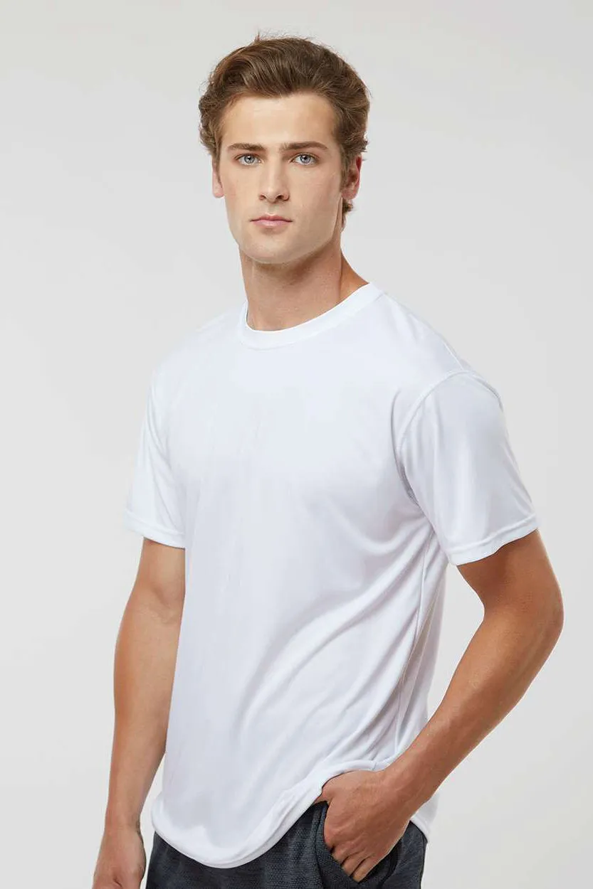 Holloway Mens Momentum Moisture Wicking Short Sleeve Crewneck T-Shirt - White