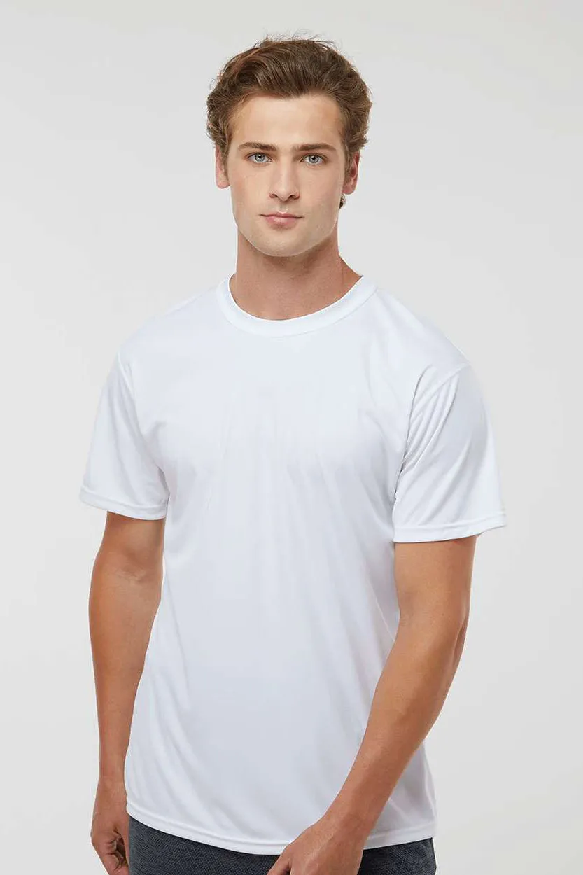 Holloway Mens Momentum Moisture Wicking Short Sleeve Crewneck T-Shirt - White