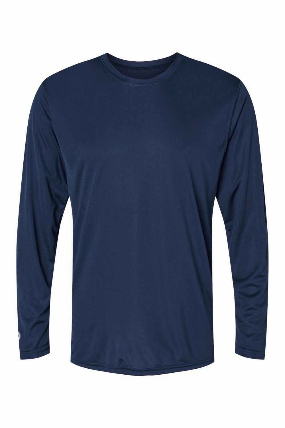 Holloway Mens Momentum Moisture Wicking Long Sleeve Crewneck T-Shirt - Navy Blue