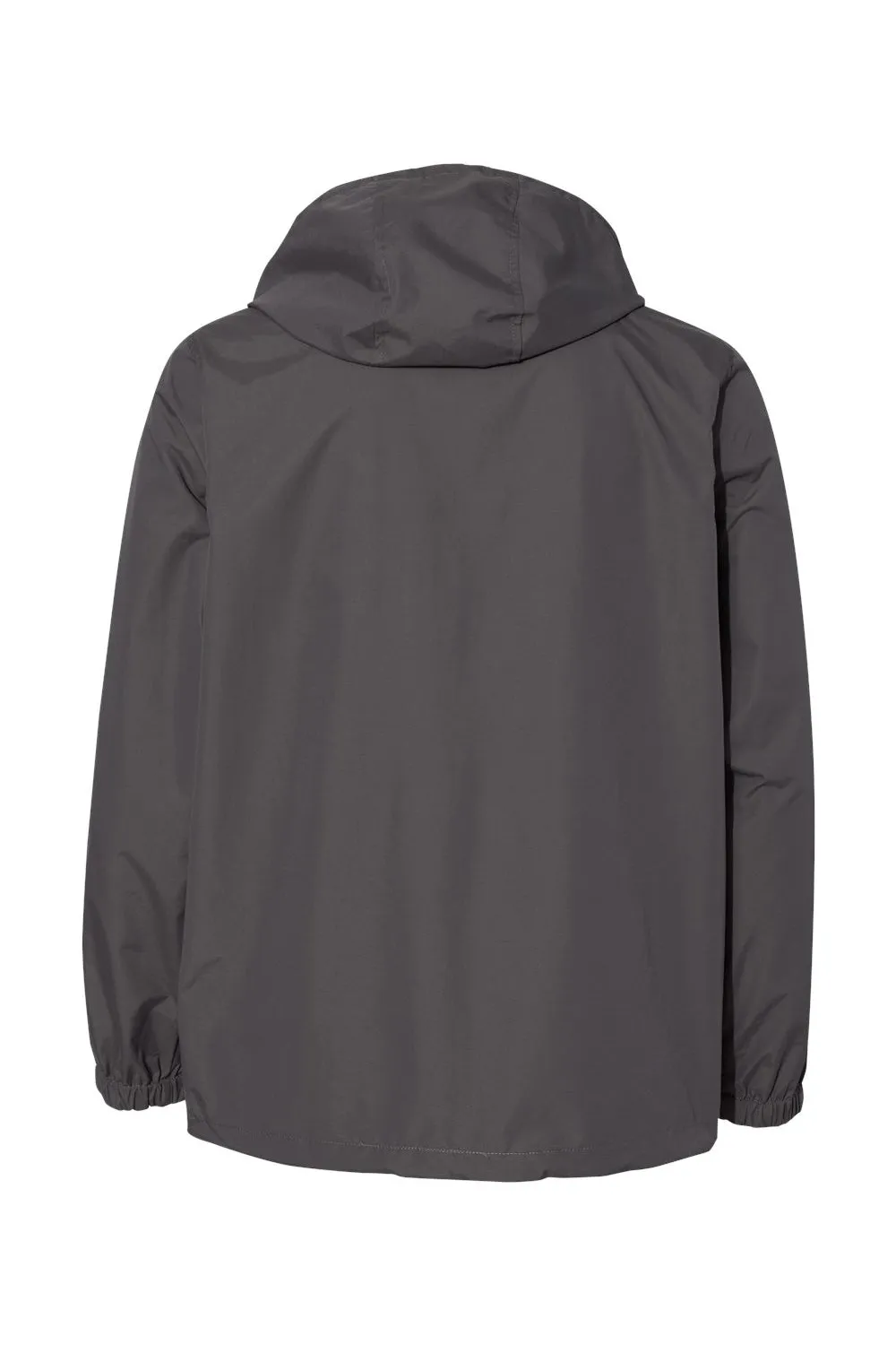 Independent Trading Company Mens 1/4 Zip Waterproof Hooded Anorak Jacket - Graphite Grey