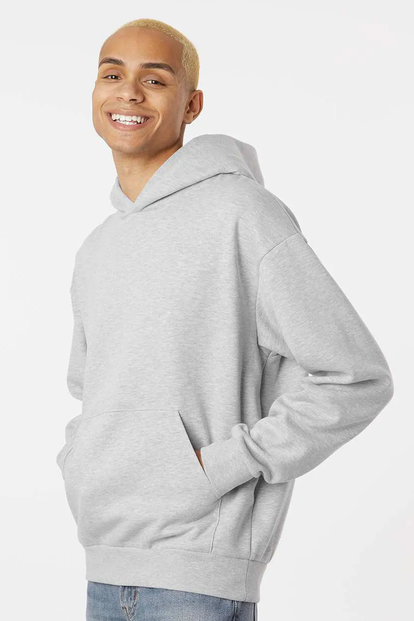 Independent Trading Company Mens Avenue Hooded Sweatshirt Hoodie w/ Pouch Pocket - Heather Grey