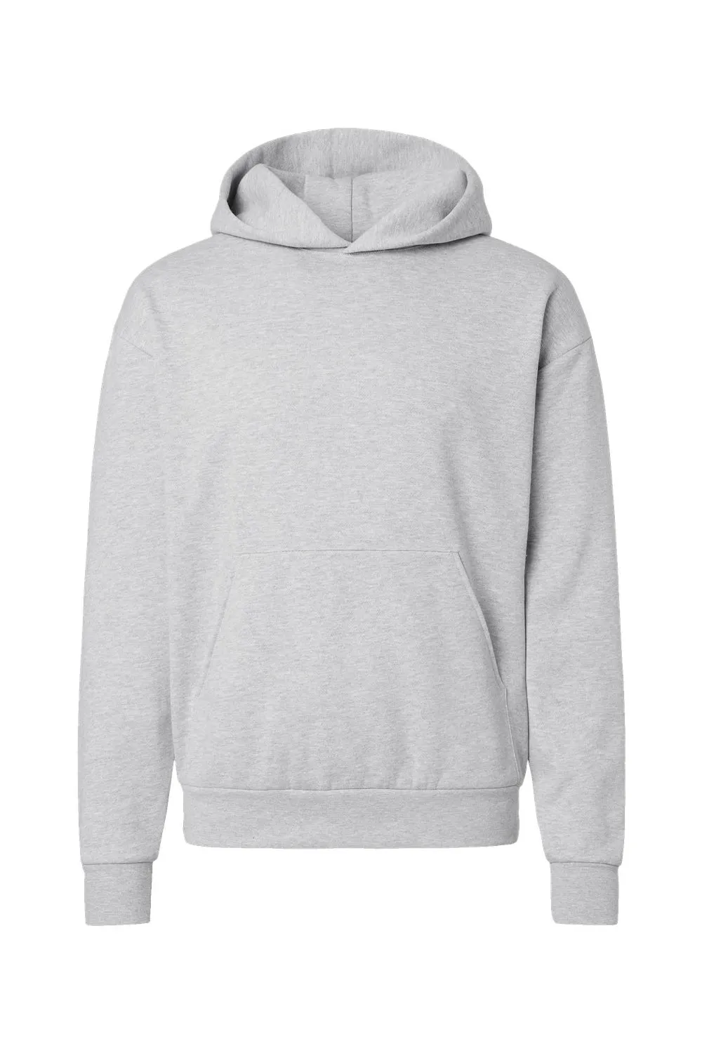 Independent Trading Company Mens Avenue Hooded Sweatshirt Hoodie w/ Pouch Pocket - Heather Grey