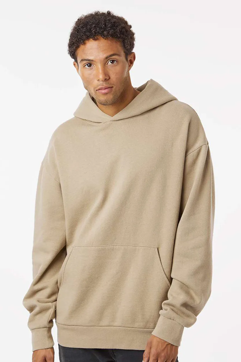 Independent Trading Company Mens Avenue Hooded Sweatshirt Hoodie w/ Pouch Pocket - Sandstone Brown