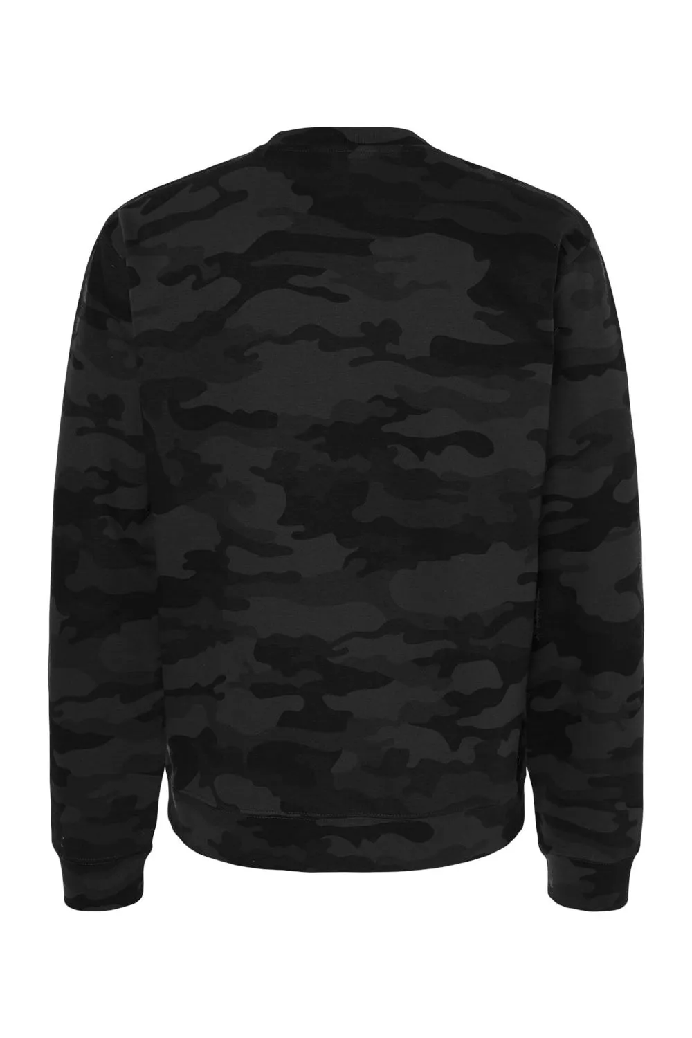 Independent Trading Company Mens Crewneck Sweatshirt - Black Camo