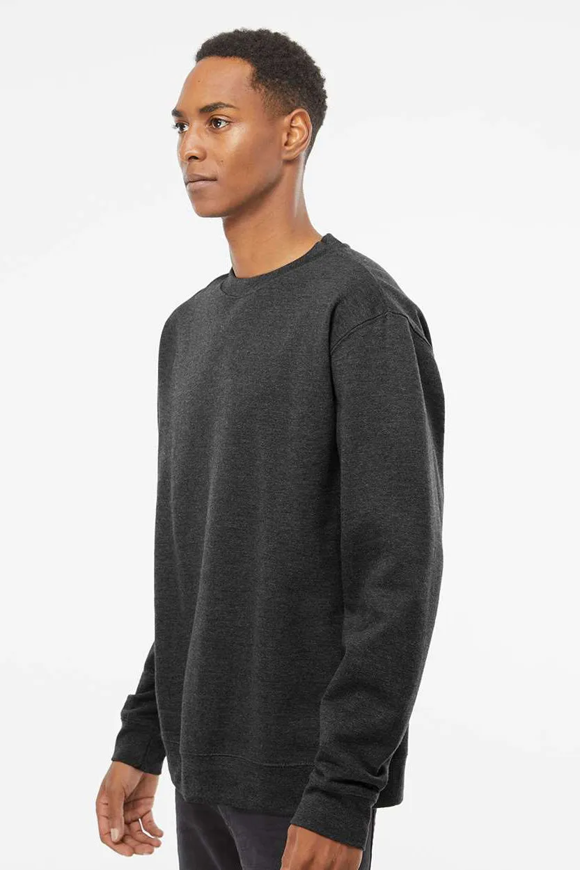 Independent Trading Company Mens Crewneck Sweatshirt - Heather Charcoal Grey