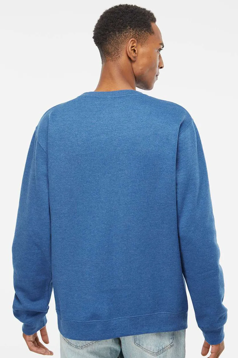 Independent Trading Company Mens Crewneck Sweatshirt - Heather Royal Blue