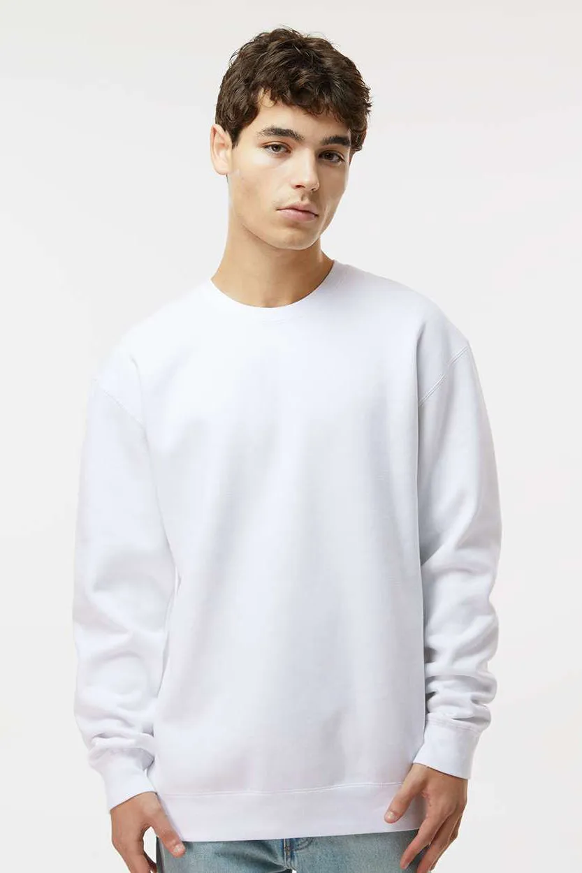 Independent Trading Company Mens Crewneck Sweatshirt - White