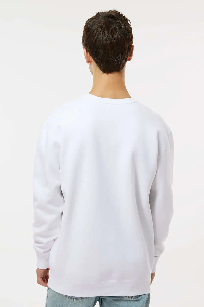 Independent Trading Company Mens Crewneck Sweatshirt - White