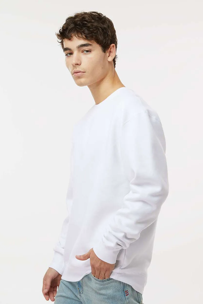Independent Trading Company Mens Crewneck Sweatshirt - White