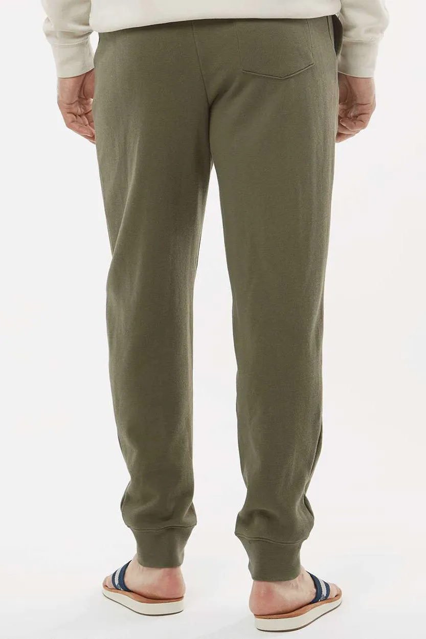 Independent Trading Company Mens Fleece Sweatpants w/ Pockets - Army Green