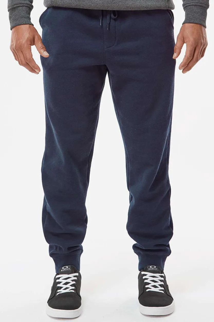Independent Trading Company Mens Fleece Sweatpants w/ Pockets - Classic Navy Blue