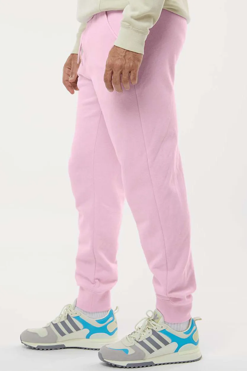 Independent Trading Company Mens Fleece Sweatpants w/ Pockets - Light Pink - Closeout