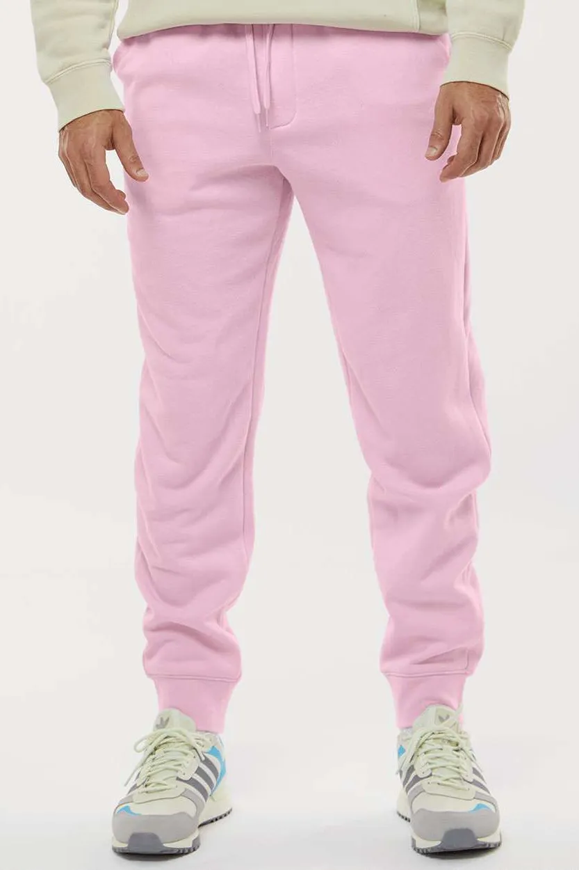 Independent Trading Company Mens Fleece Sweatpants w/ Pockets - Light Pink - Closeout