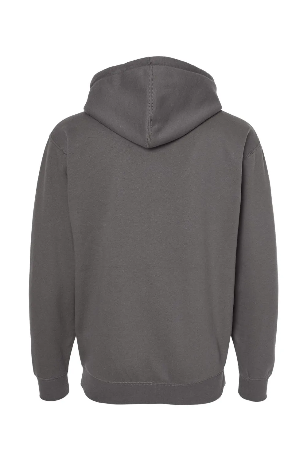 Independent Trading Company Mens Full Zip Hooded Sweatshirt Hoodie w/ Pockets - Charcoal Grey