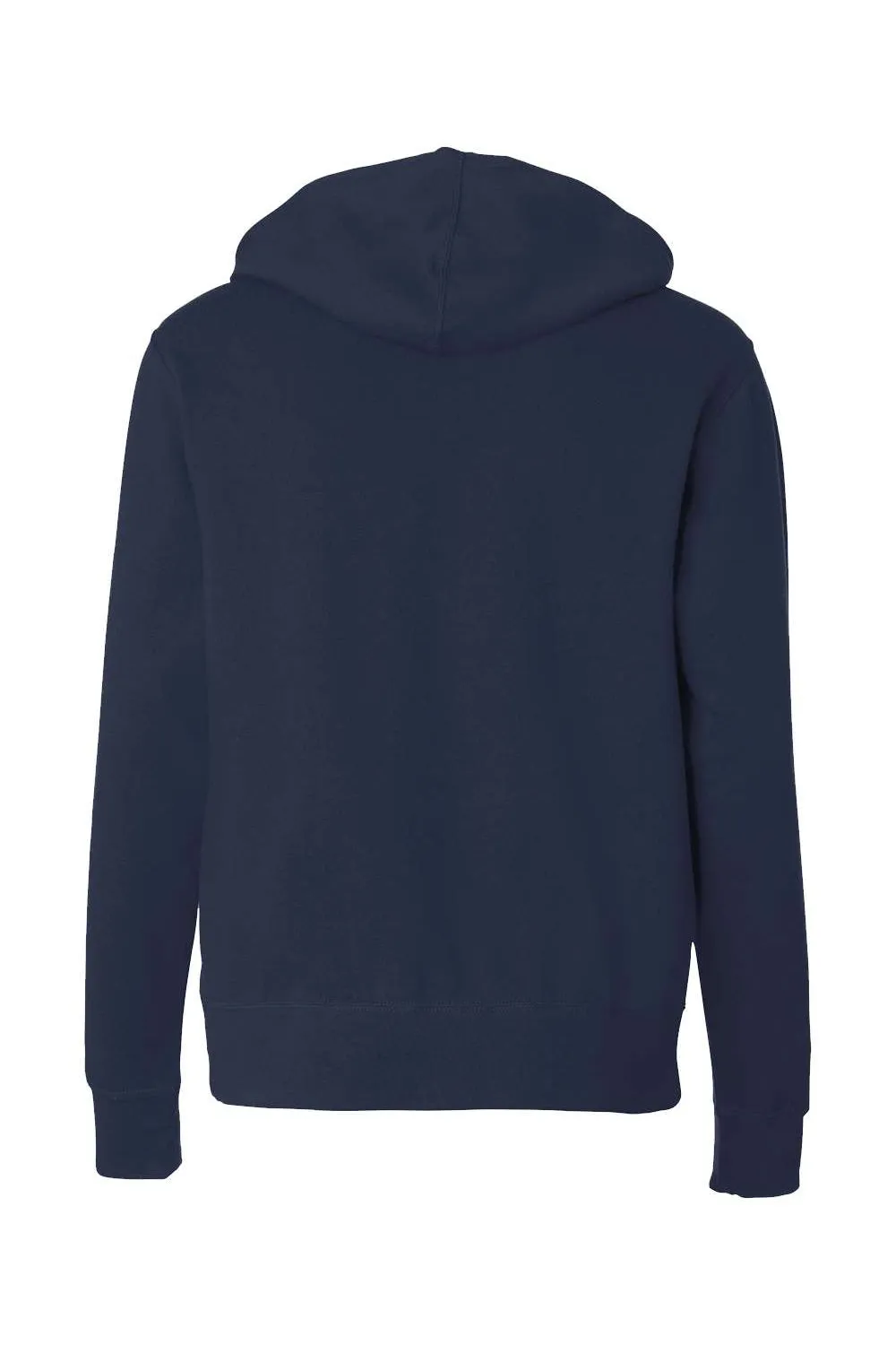 Independent Trading Company Mens Full Zip Hooded Sweatshirt Hoodie w/ Pockets - Classic Navy Blue