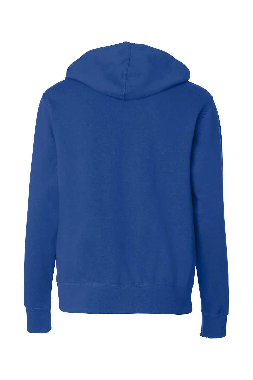 Independent Trading Company Mens Full Zip Hooded Sweatshirt Hoodie w/ Pockets - Cobalt Blue