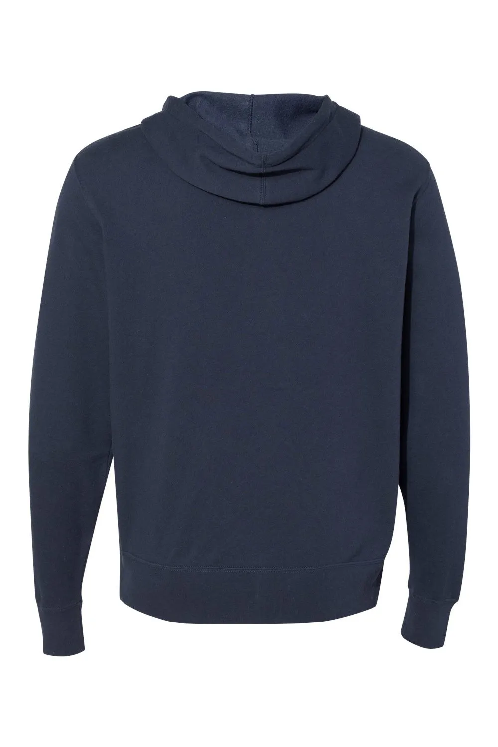 Independent Trading Company Mens Full Zip Hooded Sweatshirt Hoodie w/ Pockets - Slate Blue - Closeout