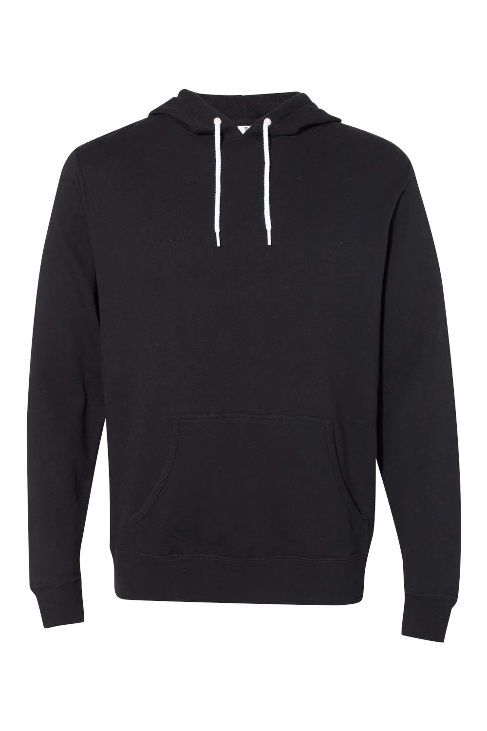 Independent Trading Company Mens Hooded Sweatshirt Hoodie w/ Pouch Pocket - Black