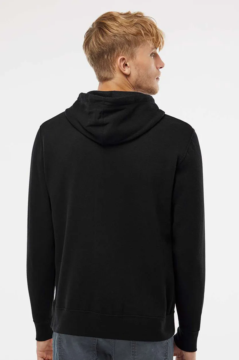 Independent Trading Company Mens Hooded Sweatshirt Hoodie w/ Pouch Pocket - Black