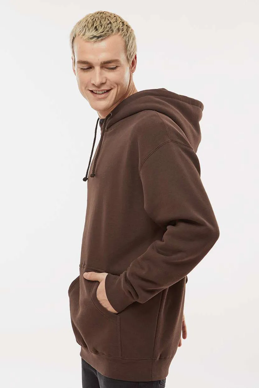 Independent Trading Company Mens Hooded Sweatshirt Hoodie w/ Pouch Pocket - Brown