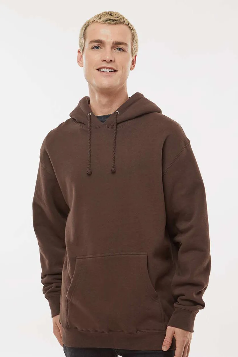 Independent Trading Company Mens Hooded Sweatshirt Hoodie w/ Pouch Pocket - Brown